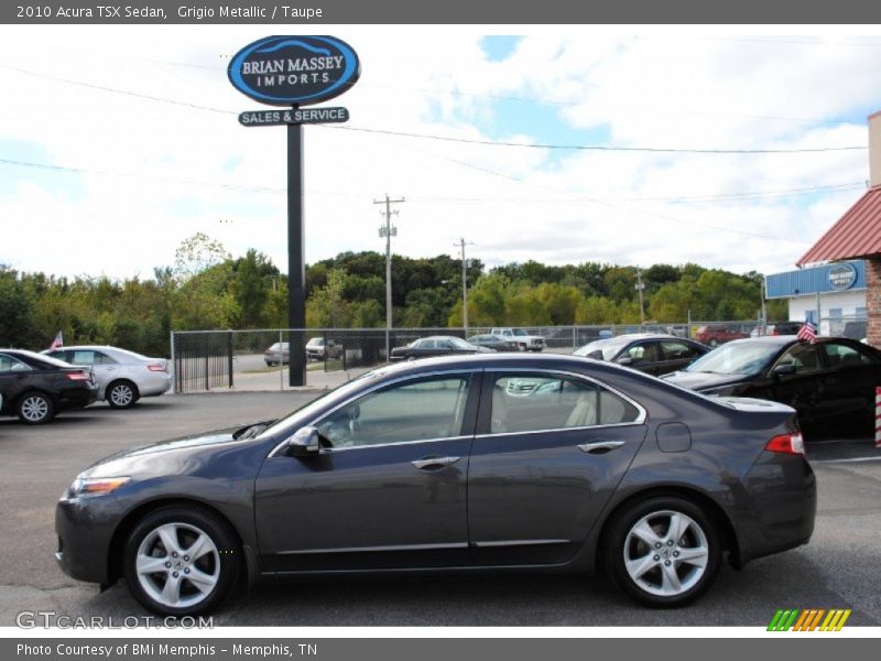 Grigio Metallic / Taupe 2010 Acura TSX Sedan