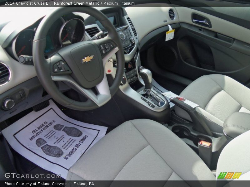 Rainforest Green Metallic / Medium Titanium 2014 Chevrolet Cruze LT