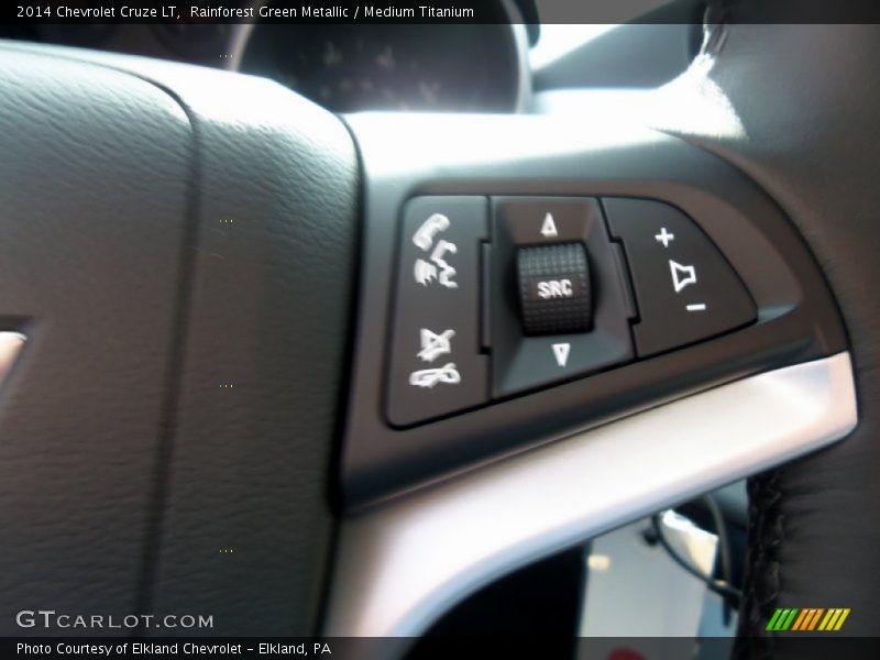 Rainforest Green Metallic / Medium Titanium 2014 Chevrolet Cruze LT