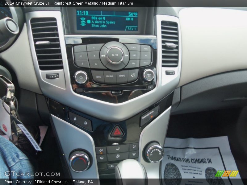 Rainforest Green Metallic / Medium Titanium 2014 Chevrolet Cruze LT