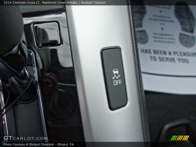 Rainforest Green Metallic / Medium Titanium 2014 Chevrolet Cruze LT
