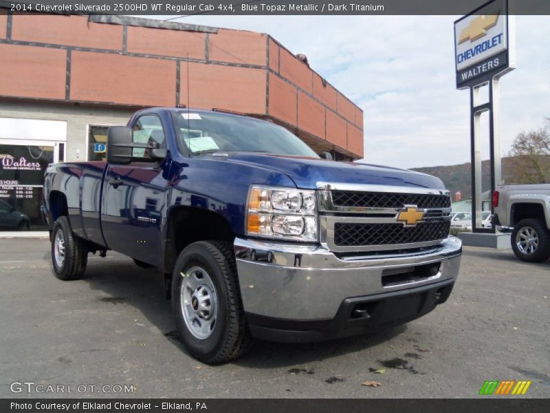 Blue Topaz Metallic / Dark Titanium 2014 Chevrolet Silverado 2500HD WT Regular Cab 4x4