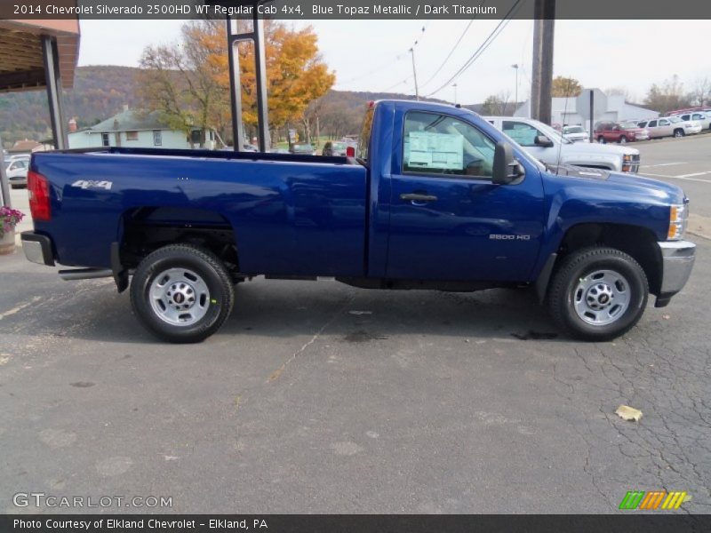 Blue Topaz Metallic / Dark Titanium 2014 Chevrolet Silverado 2500HD WT Regular Cab 4x4
