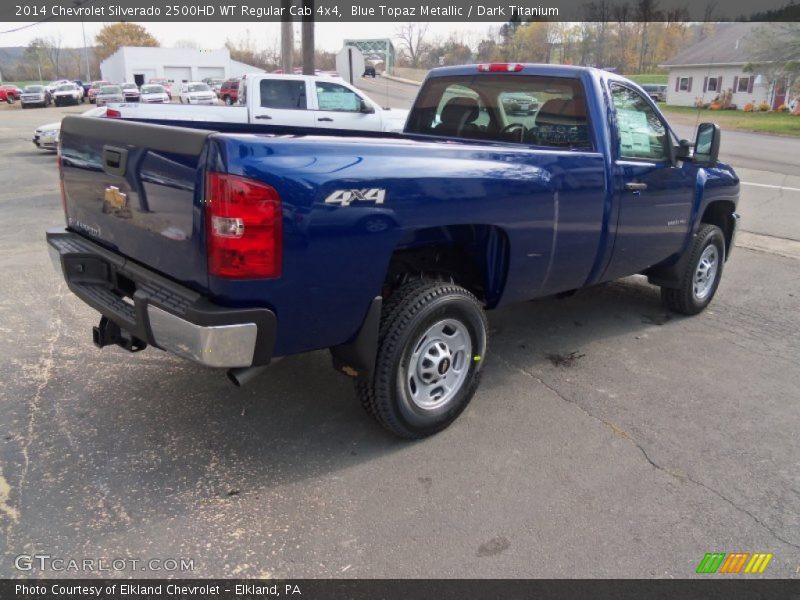Blue Topaz Metallic / Dark Titanium 2014 Chevrolet Silverado 2500HD WT Regular Cab 4x4