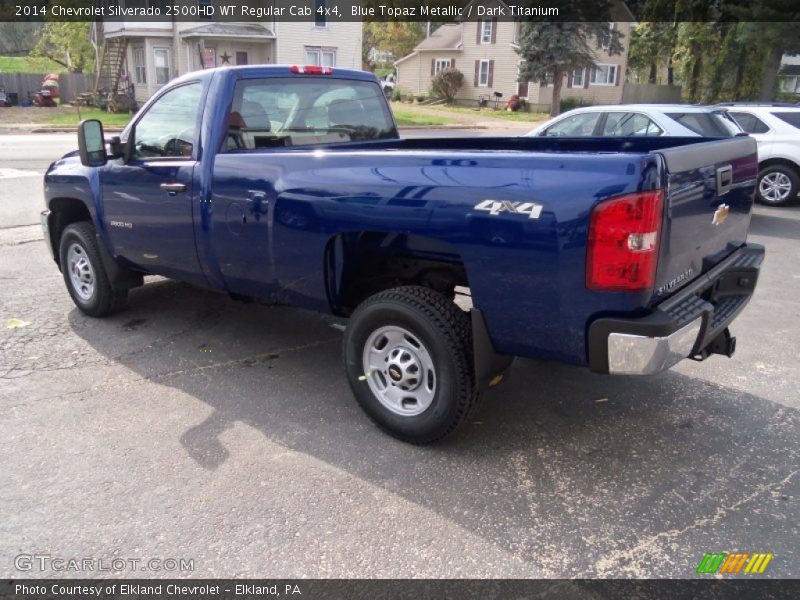 Blue Topaz Metallic / Dark Titanium 2014 Chevrolet Silverado 2500HD WT Regular Cab 4x4