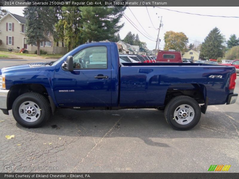 Blue Topaz Metallic / Dark Titanium 2014 Chevrolet Silverado 2500HD WT Regular Cab 4x4