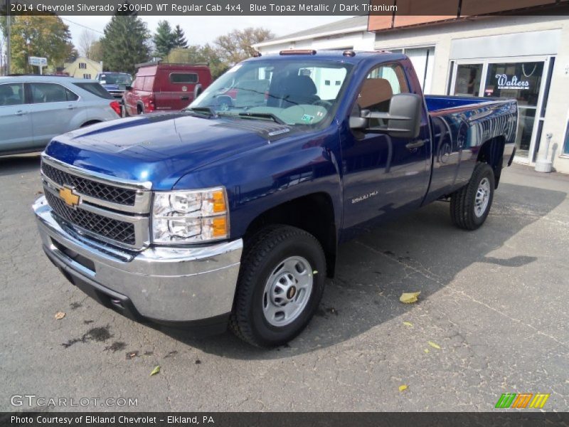 Blue Topaz Metallic / Dark Titanium 2014 Chevrolet Silverado 2500HD WT Regular Cab 4x4