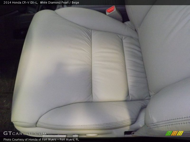 White Diamond Pearl / Beige 2014 Honda CR-V EX-L