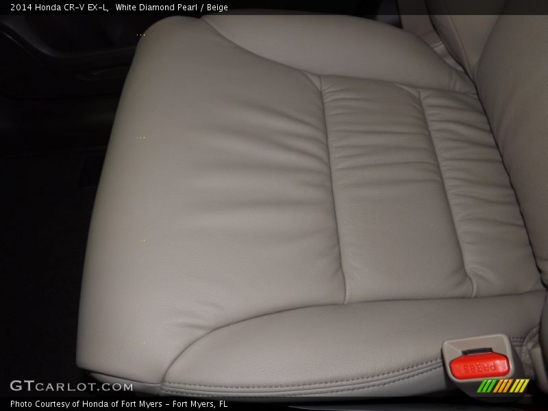 White Diamond Pearl / Beige 2014 Honda CR-V EX-L