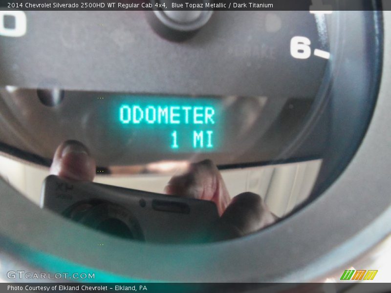 Blue Topaz Metallic / Dark Titanium 2014 Chevrolet Silverado 2500HD WT Regular Cab 4x4