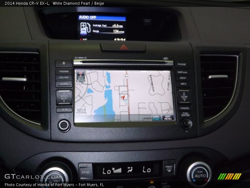 White Diamond Pearl / Beige 2014 Honda CR-V EX-L