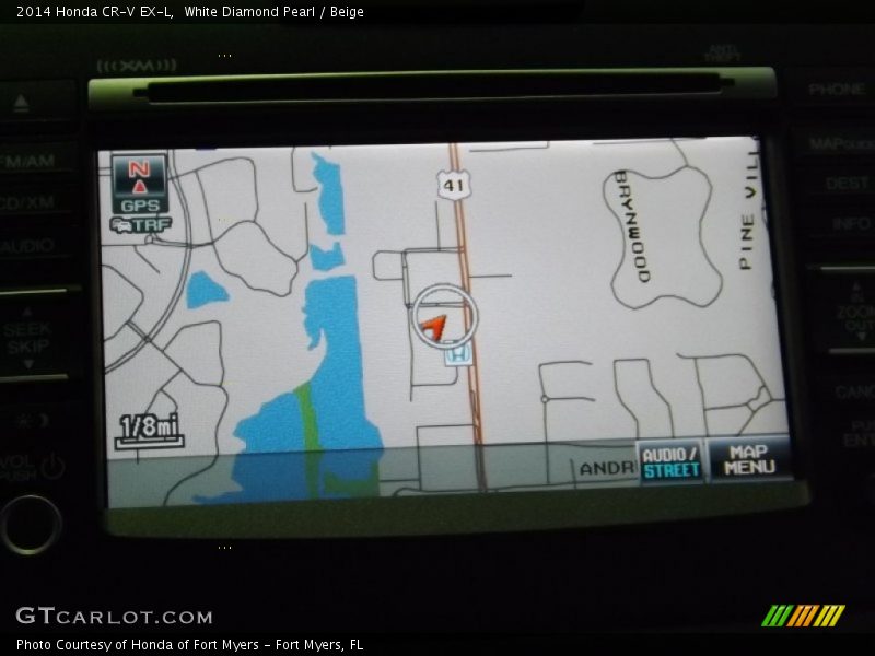 White Diamond Pearl / Beige 2014 Honda CR-V EX-L