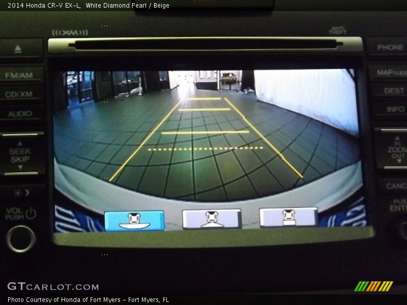 White Diamond Pearl / Beige 2014 Honda CR-V EX-L