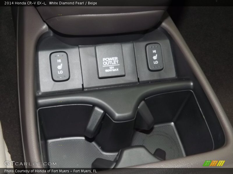 White Diamond Pearl / Beige 2014 Honda CR-V EX-L