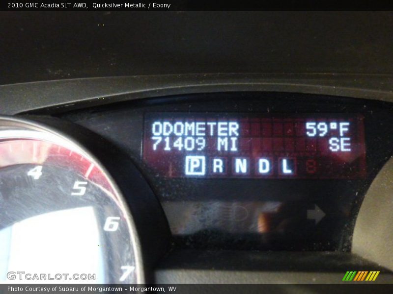 Quicksilver Metallic / Ebony 2010 GMC Acadia SLT AWD