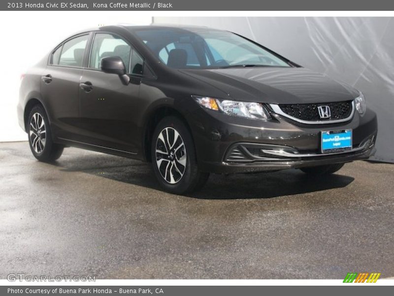 Kona Coffee Metallic / Black 2013 Honda Civic EX Sedan