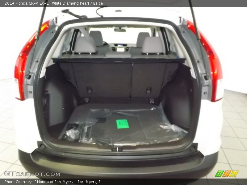 White Diamond Pearl / Beige 2014 Honda CR-V EX-L