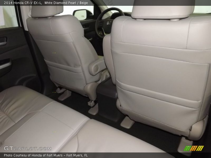 White Diamond Pearl / Beige 2014 Honda CR-V EX-L