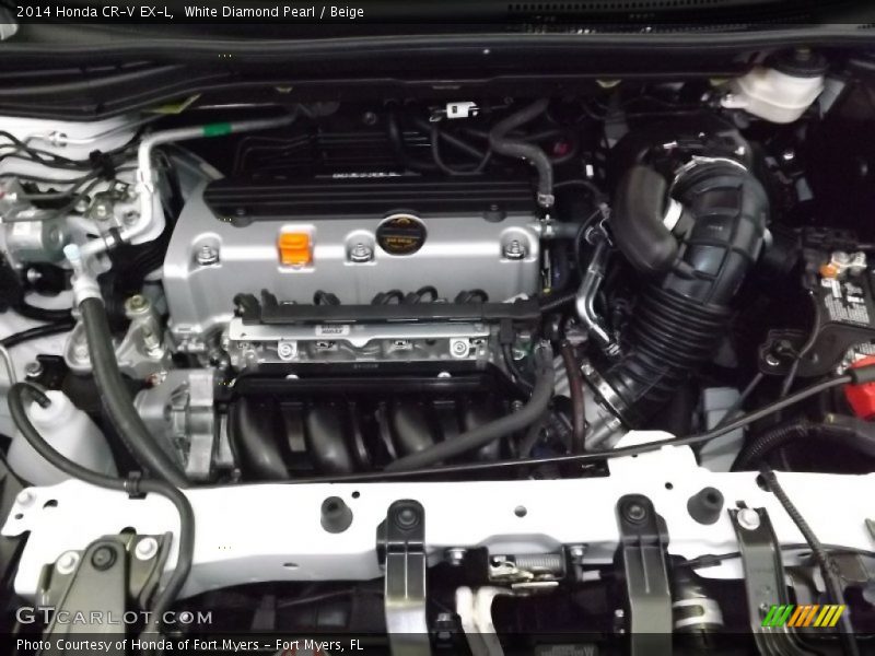 White Diamond Pearl / Beige 2014 Honda CR-V EX-L