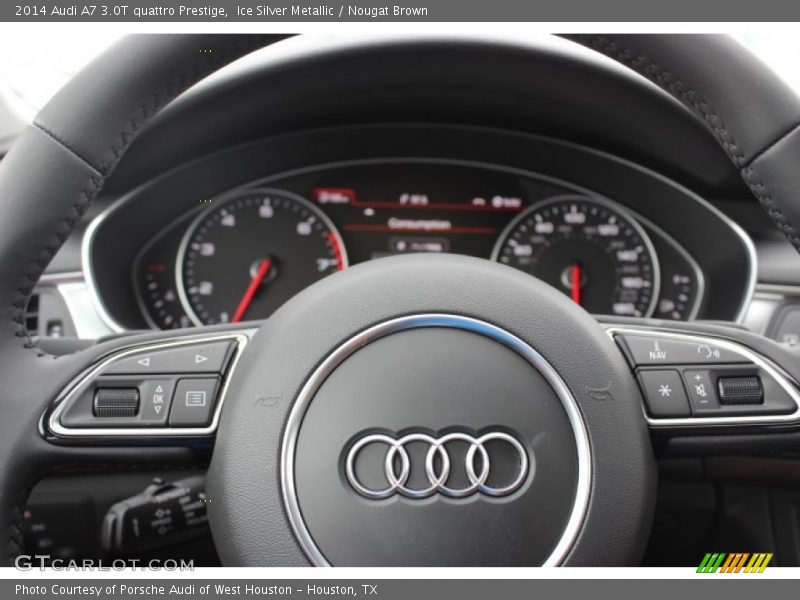 Ice Silver Metallic / Nougat Brown 2014 Audi A7 3.0T quattro Prestige