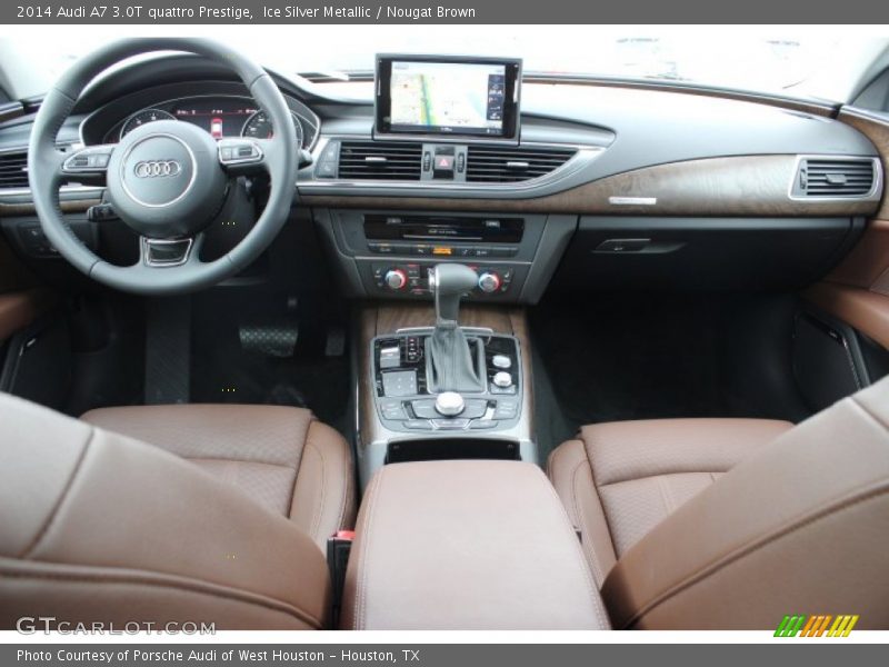 Ice Silver Metallic / Nougat Brown 2014 Audi A7 3.0T quattro Prestige