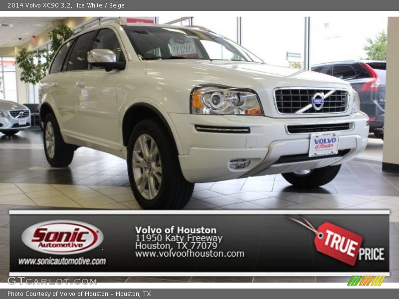 Ice White / Beige 2014 Volvo XC90 3.2
