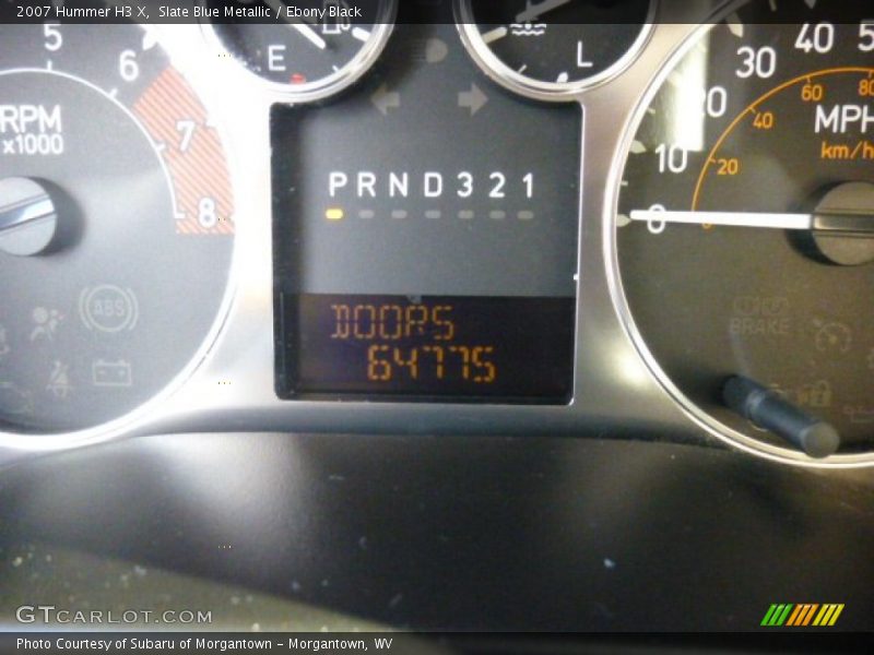 Slate Blue Metallic / Ebony Black 2007 Hummer H3 X