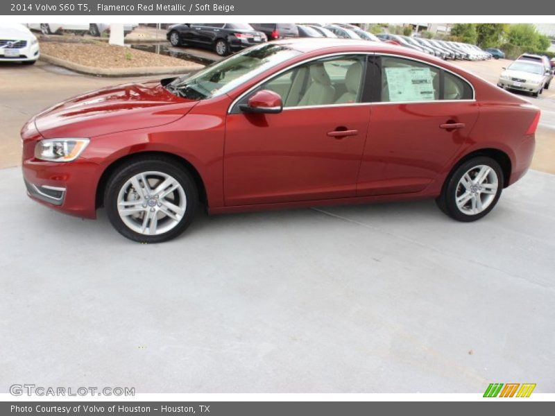 Flamenco Red Metallic / Soft Beige 2014 Volvo S60 T5