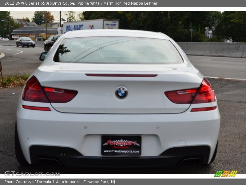 Alpine White / Vermillion Red Nappa Leather 2012 BMW 6 Series 650i xDrive Coupe