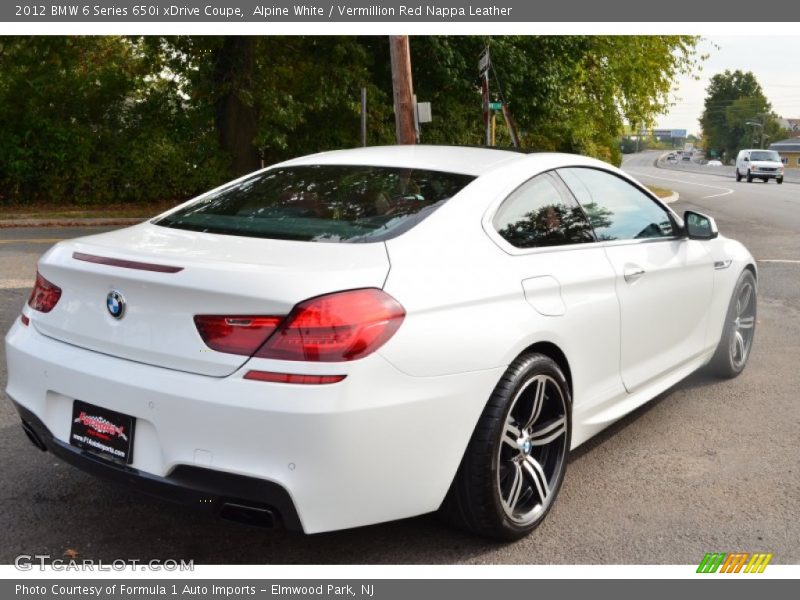 Alpine White / Vermillion Red Nappa Leather 2012 BMW 6 Series 650i xDrive Coupe