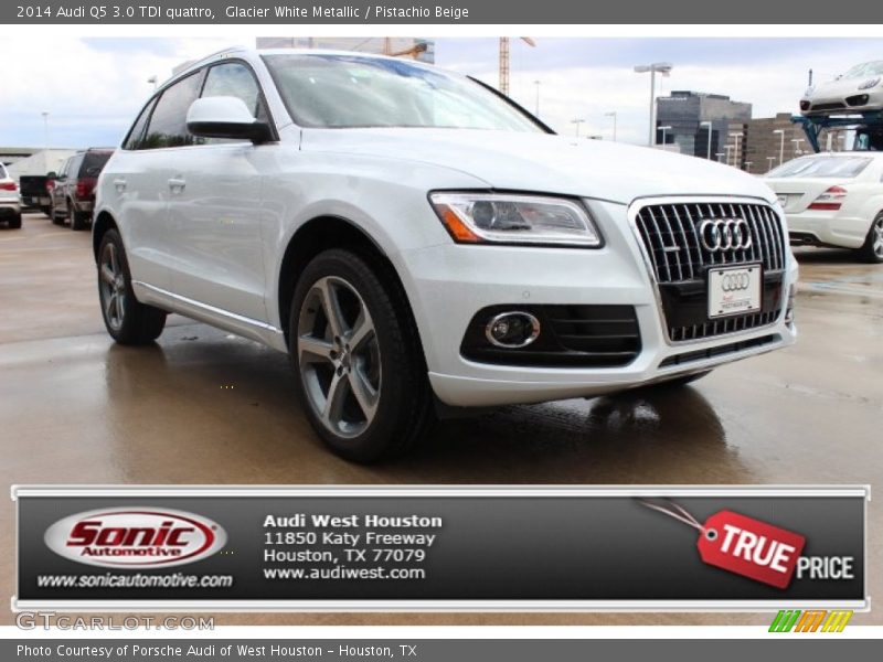 Glacier White Metallic / Pistachio Beige 2014 Audi Q5 3.0 TDI quattro