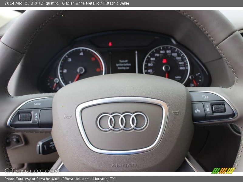 Glacier White Metallic / Pistachio Beige 2014 Audi Q5 3.0 TDI quattro