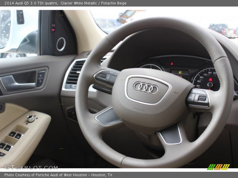 Glacier White Metallic / Pistachio Beige 2014 Audi Q5 3.0 TDI quattro