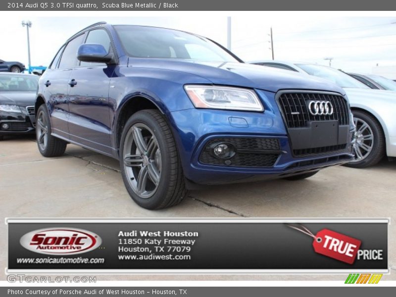 Scuba Blue Metallic / Black 2014 Audi Q5 3.0 TFSI quattro