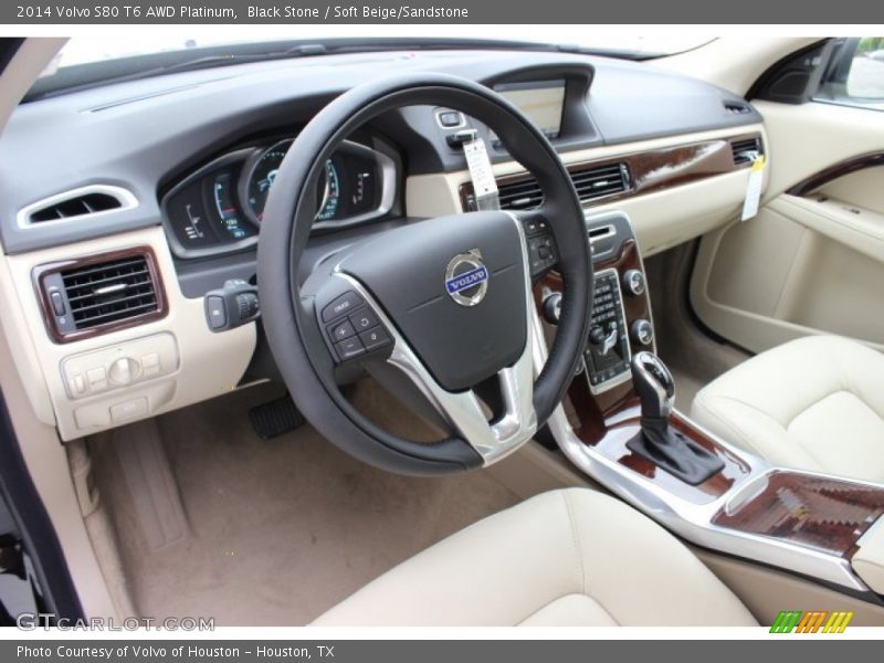  2014 S80 T6 AWD Platinum Soft Beige/Sandstone Interior