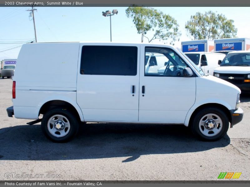 Summit White / Blue 2003 Chevrolet Astro