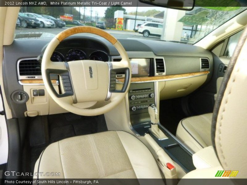 White Platinum Metallic Tri-Coat / Light Camel 2012 Lincoln MKZ AWD