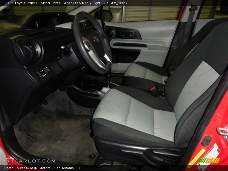 Absolutely Red / Light Blue Gray/Black 2012 Toyota Prius c Hybrid Three