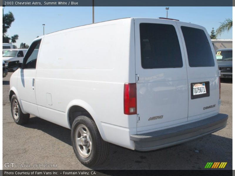 Summit White / Blue 2003 Chevrolet Astro