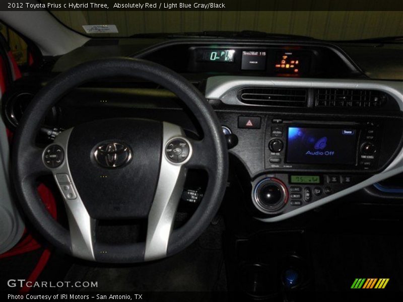 Absolutely Red / Light Blue Gray/Black 2012 Toyota Prius c Hybrid Three