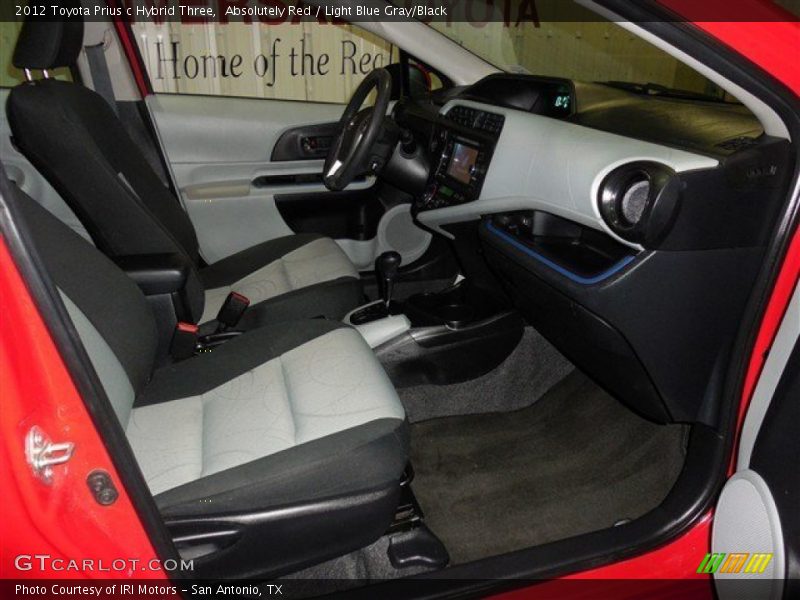 Absolutely Red / Light Blue Gray/Black 2012 Toyota Prius c Hybrid Three