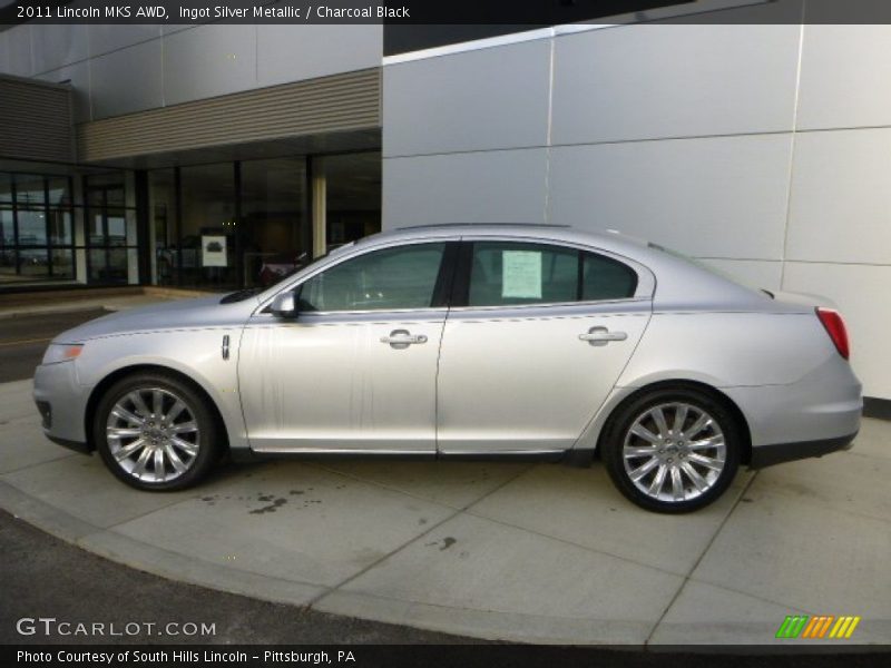 Ingot Silver Metallic / Charcoal Black 2011 Lincoln MKS AWD