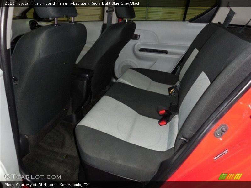 Absolutely Red / Light Blue Gray/Black 2012 Toyota Prius c Hybrid Three
