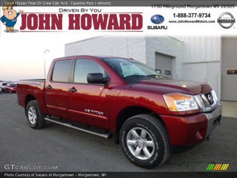 Cayenne Red / Almond 2014 Nissan Titan SV Crew Cab 4x4