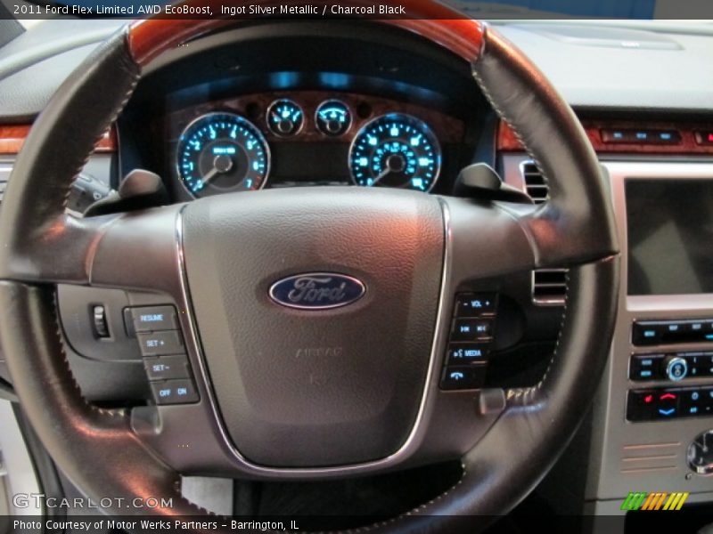 Ingot Silver Metallic / Charcoal Black 2011 Ford Flex Limited AWD EcoBoost