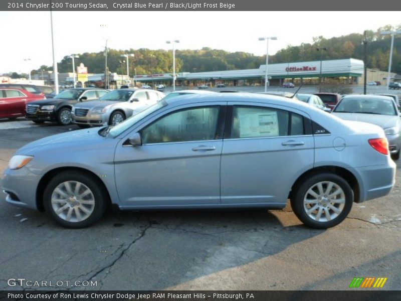 Crystal Blue Pearl / Black/Light Frost Beige 2014 Chrysler 200 Touring Sedan