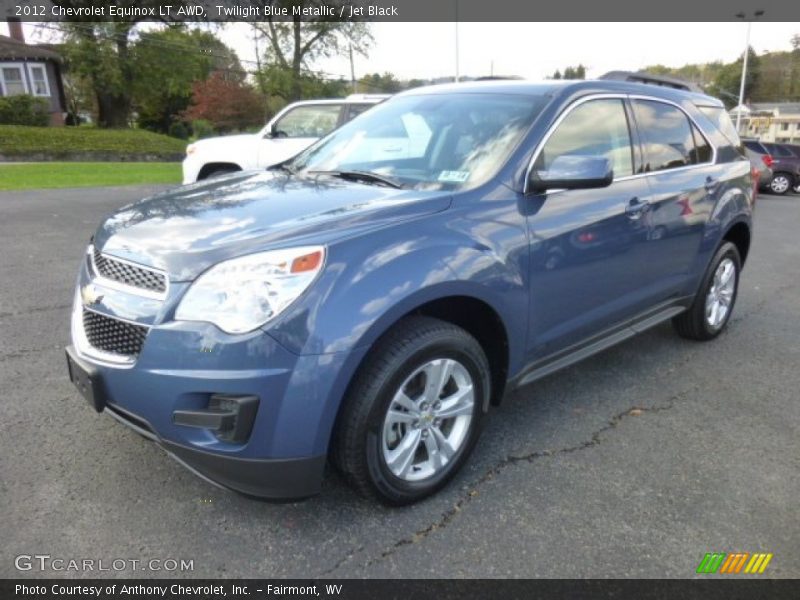 Twilight Blue Metallic / Jet Black 2012 Chevrolet Equinox LT AWD
