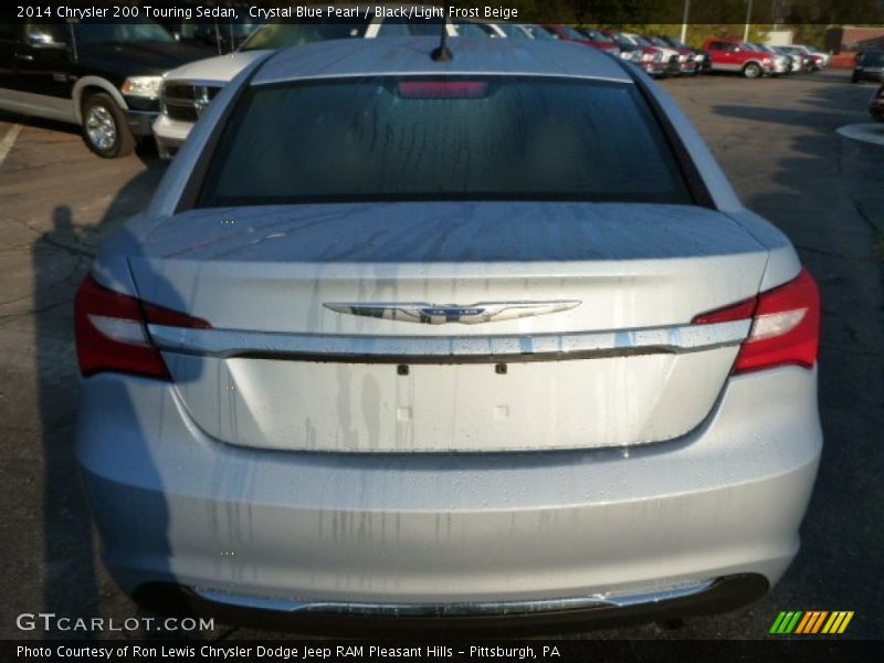 Crystal Blue Pearl / Black/Light Frost Beige 2014 Chrysler 200 Touring Sedan