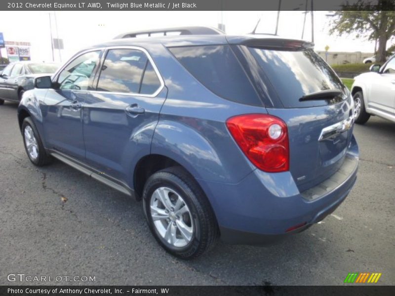 Twilight Blue Metallic / Jet Black 2012 Chevrolet Equinox LT AWD