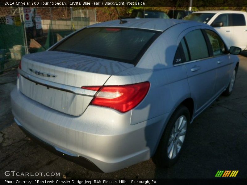 Crystal Blue Pearl / Black/Light Frost Beige 2014 Chrysler 200 Touring Sedan